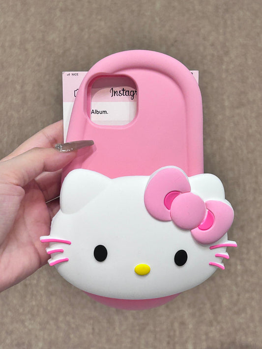 Coque de téléphone en silicone mignonne et kawaii en forme de sandales Kitty Mymelody