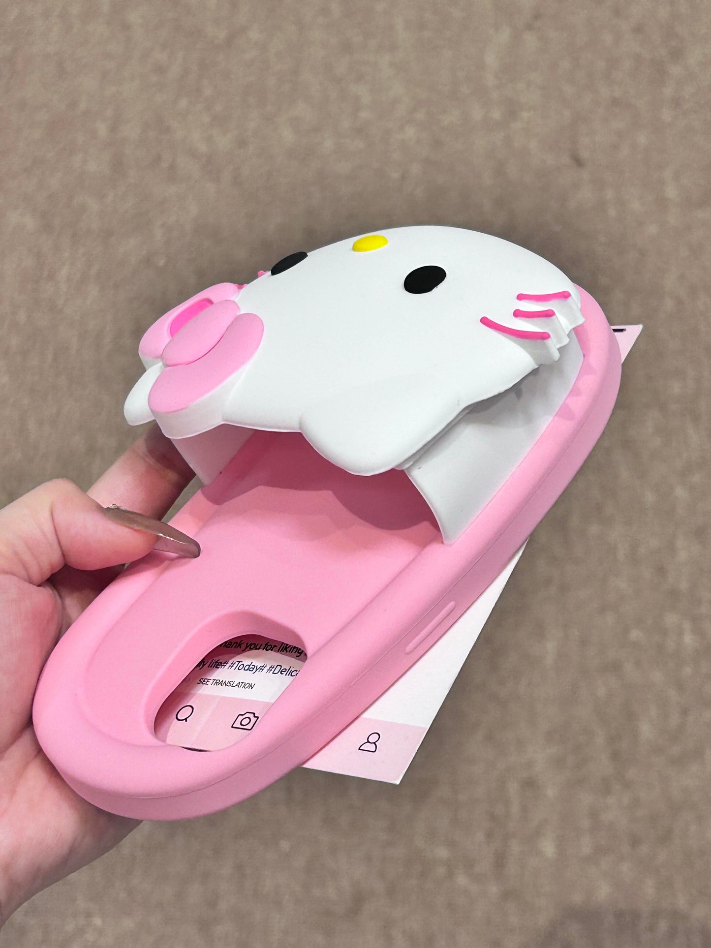 Coque de téléphone en silicone mignonne et kawaii en forme de sandales Kitty Mymelody