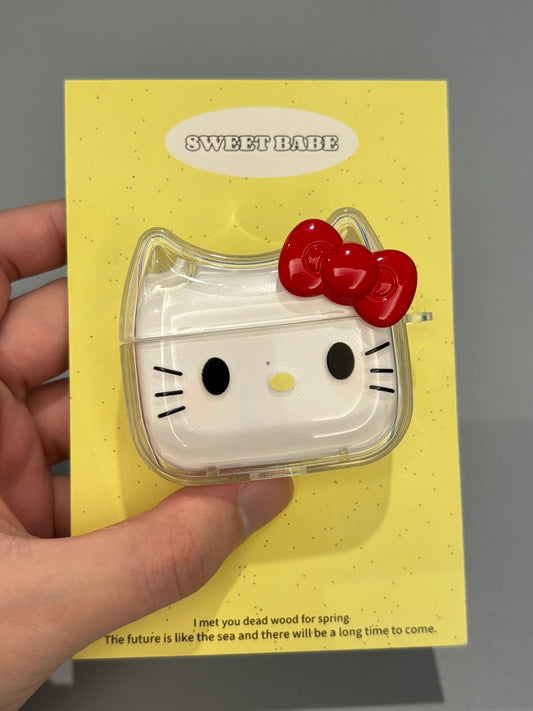 Kitty Shape Clear Cute Kawaii AirPods Case