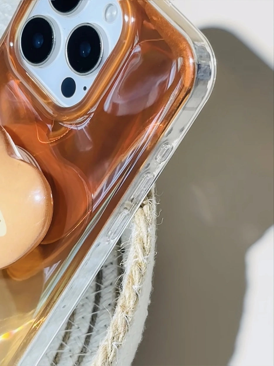 Heart Shaped Phone Grip Kickstand PopSockets Gradient Color Phone Case For iPhone 17 16 15 14 13 12 11 Pro Max Plus