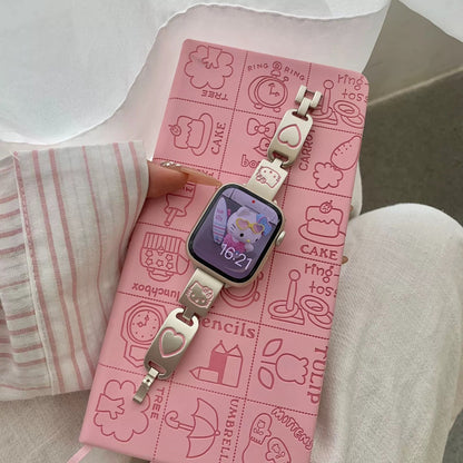 Kitty Apple Watch Band Jewelry Metal Strap Bands  for iWatch Series wb