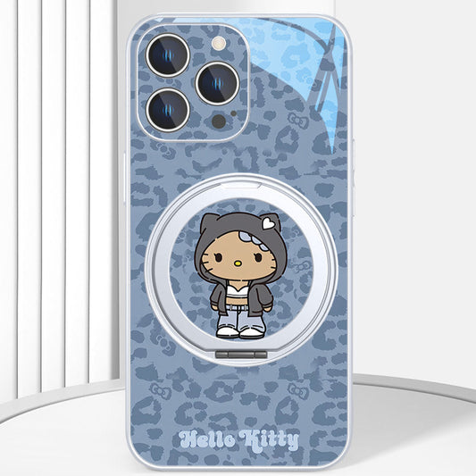 Kitty magnetic phone case with built-in stand