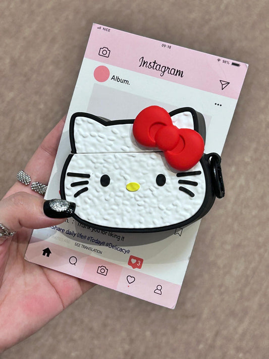 Kitty Sashimi Shape Silicone Cute Kawaii AirPods Case