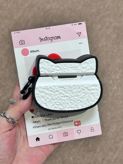 Kitty Sashimi Shape Silicone Cute Kawaii AirPods Case
