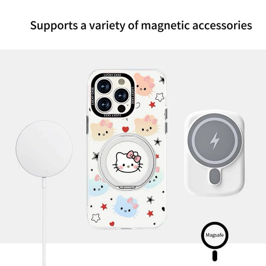 Gradient Kitty Magnetic Phone Case