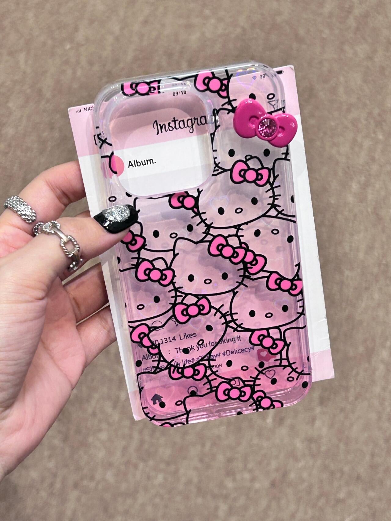 Kitty Pink Bow Case Cute Kawaii Phone Case