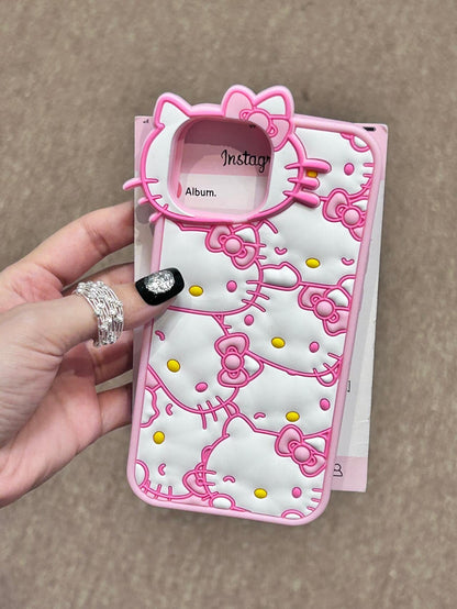 Pink Kitty Shaped lens Cute Kawaii Phone Case