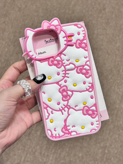 Pink Kitty Shaped lens Cute Kawaii Phone Case