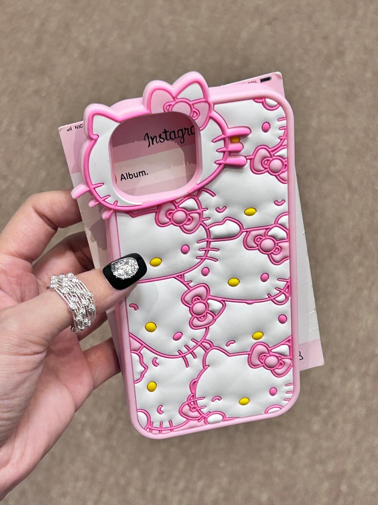 Pink Kitty Shaped lens Cute Kawaii Phone Case