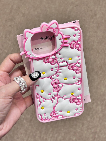Pink Kitty Shaped lens Cute Kawaii Phone Case
