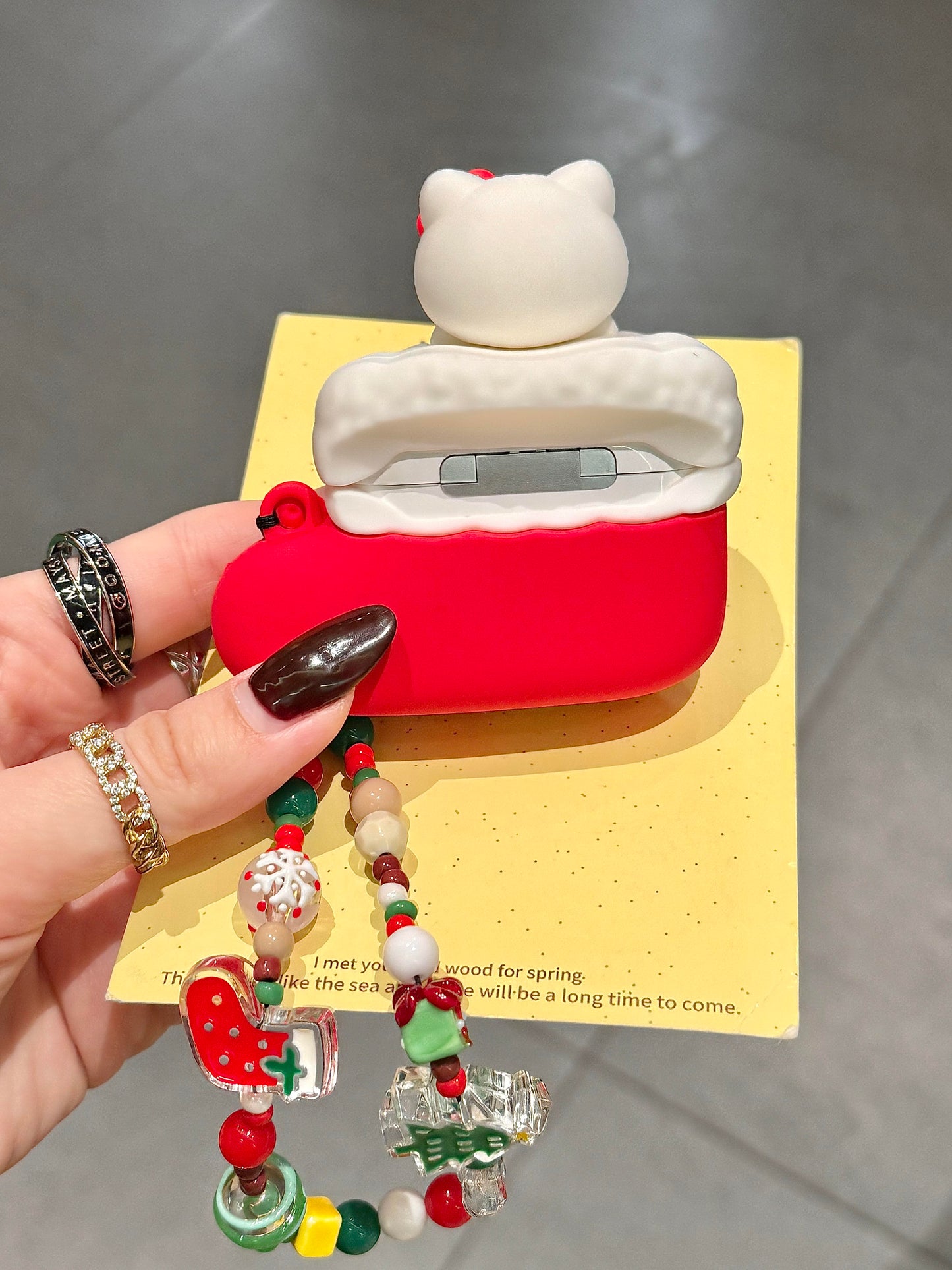 Kitty Stocking Shape Silicone Cute Kawaii AirPods Case