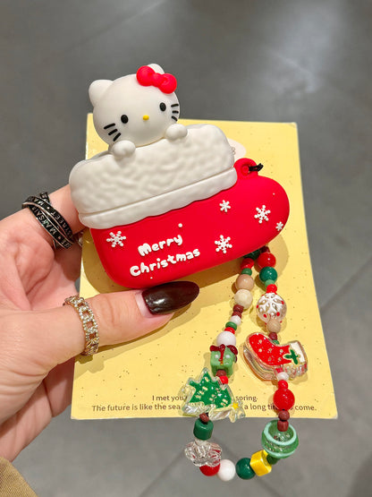 Kitty Stocking Shape Silicone Cute Kawaii AirPods Case