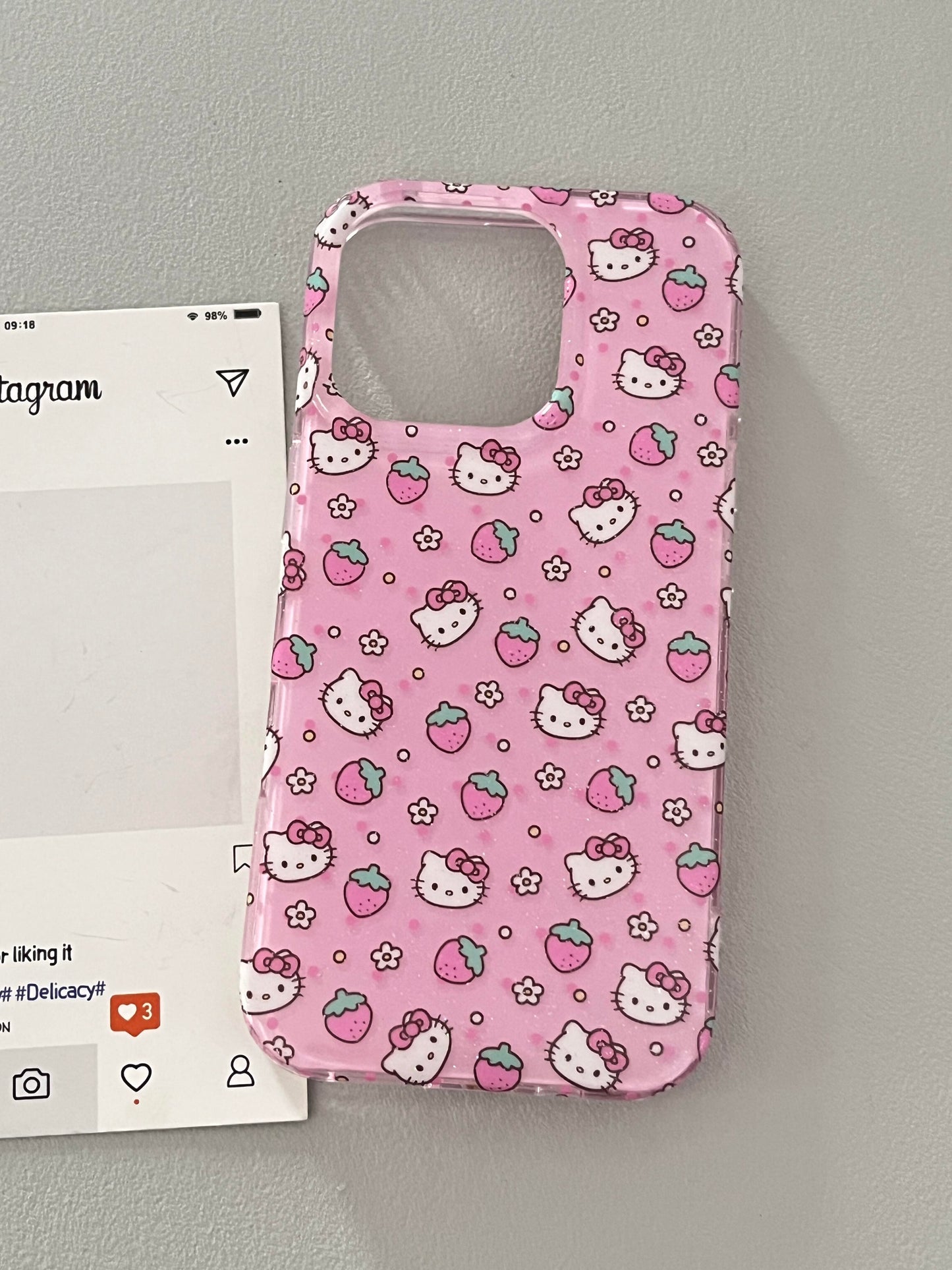 Kitty Pink Strawberry Cute Kawaii Phone Case