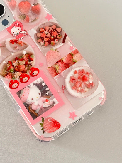 Kitty Pink Strawberry Cute Kawaii Phone Case