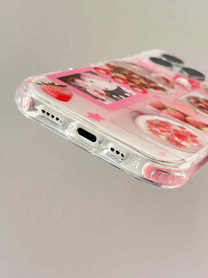Kitty Pink Strawberry Cute Kawaii Phone Case