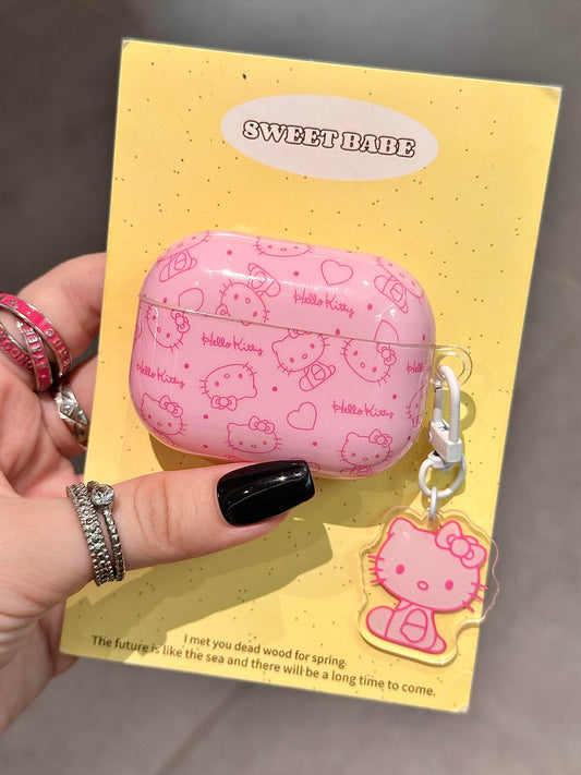 Kitty Pink Cute Kawaii AirPods Case