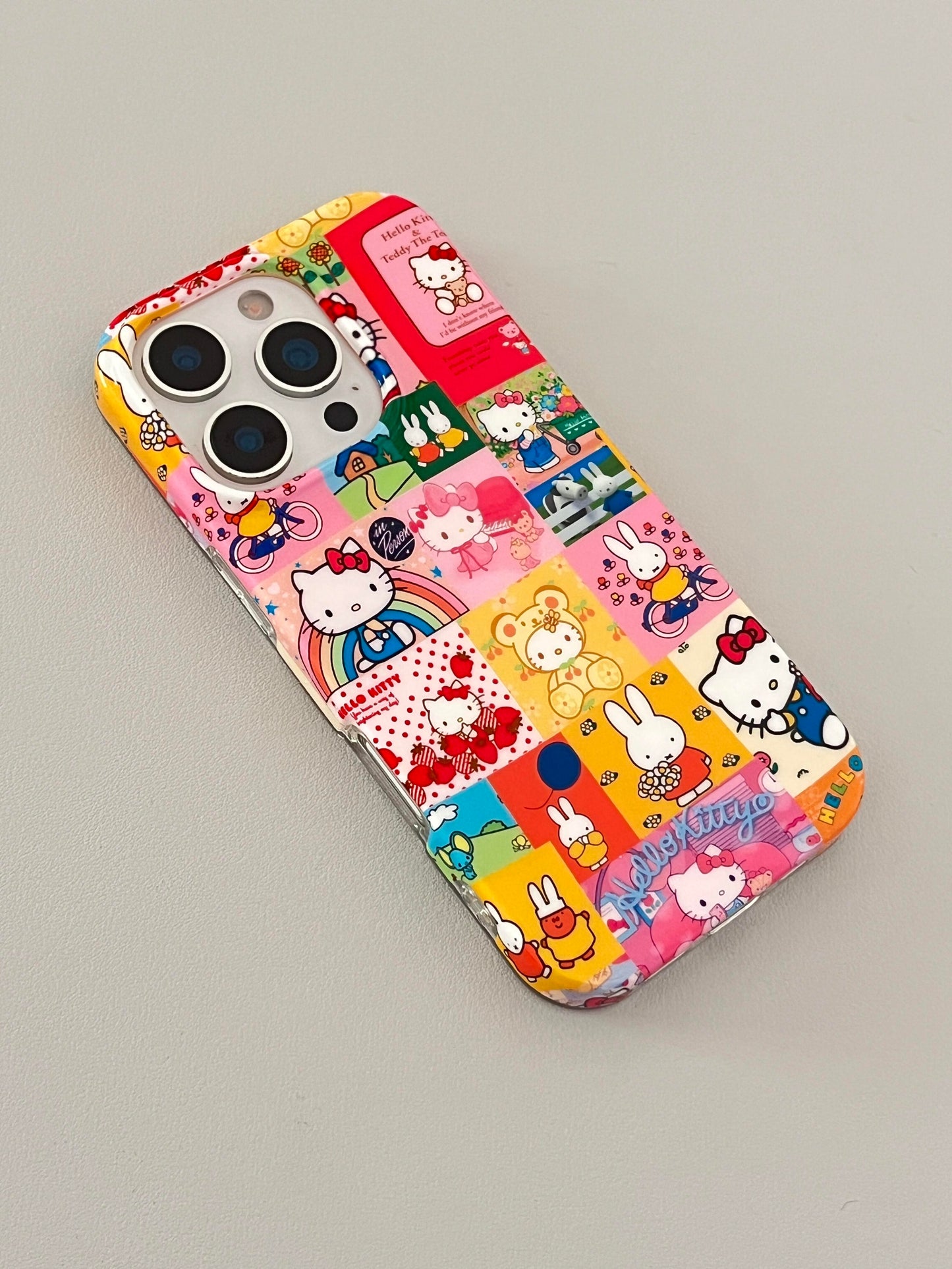 Coque de téléphone chaton colorée et mignonne kawaii