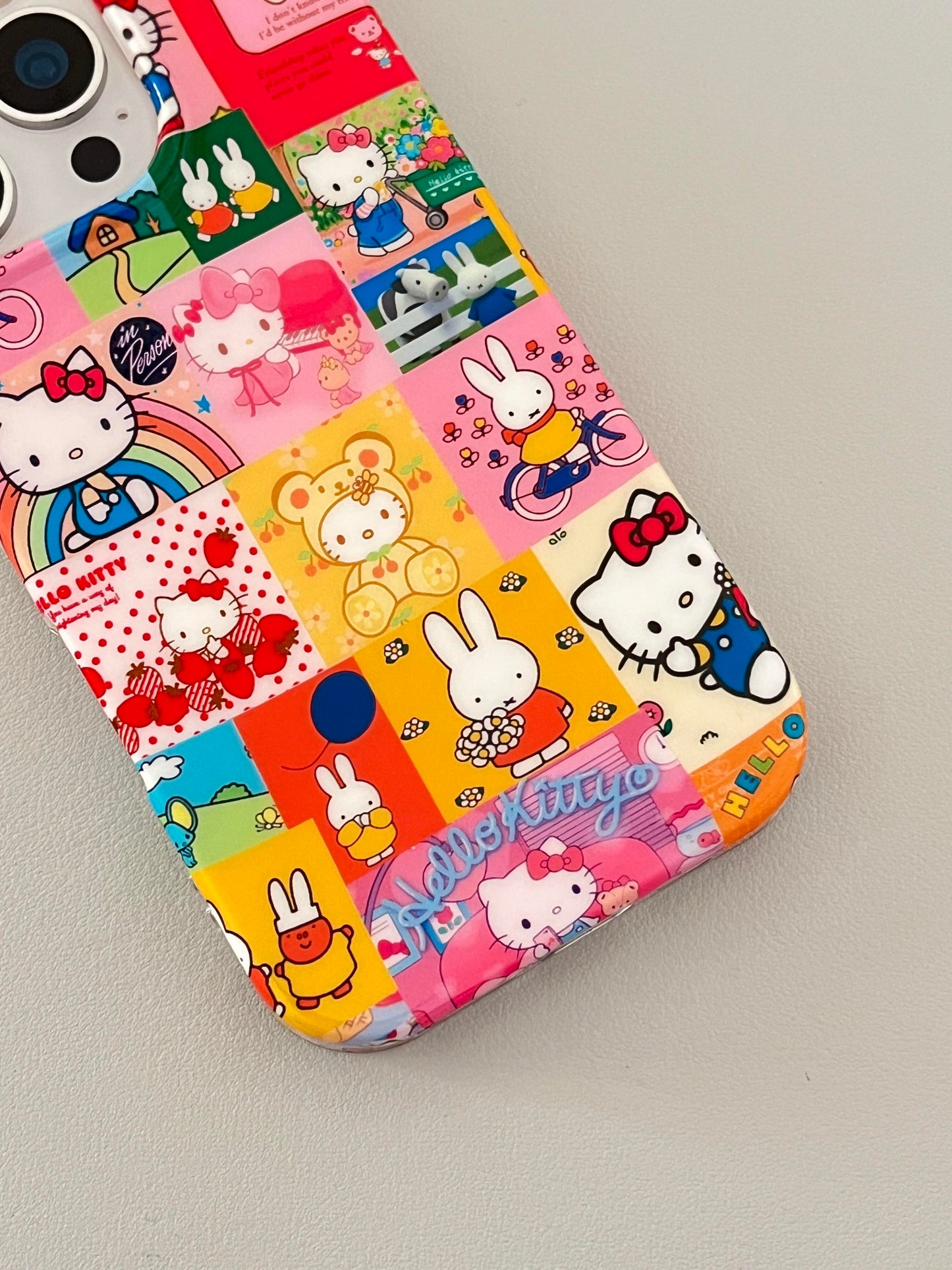 Coque de téléphone chaton colorée et mignonne kawaii