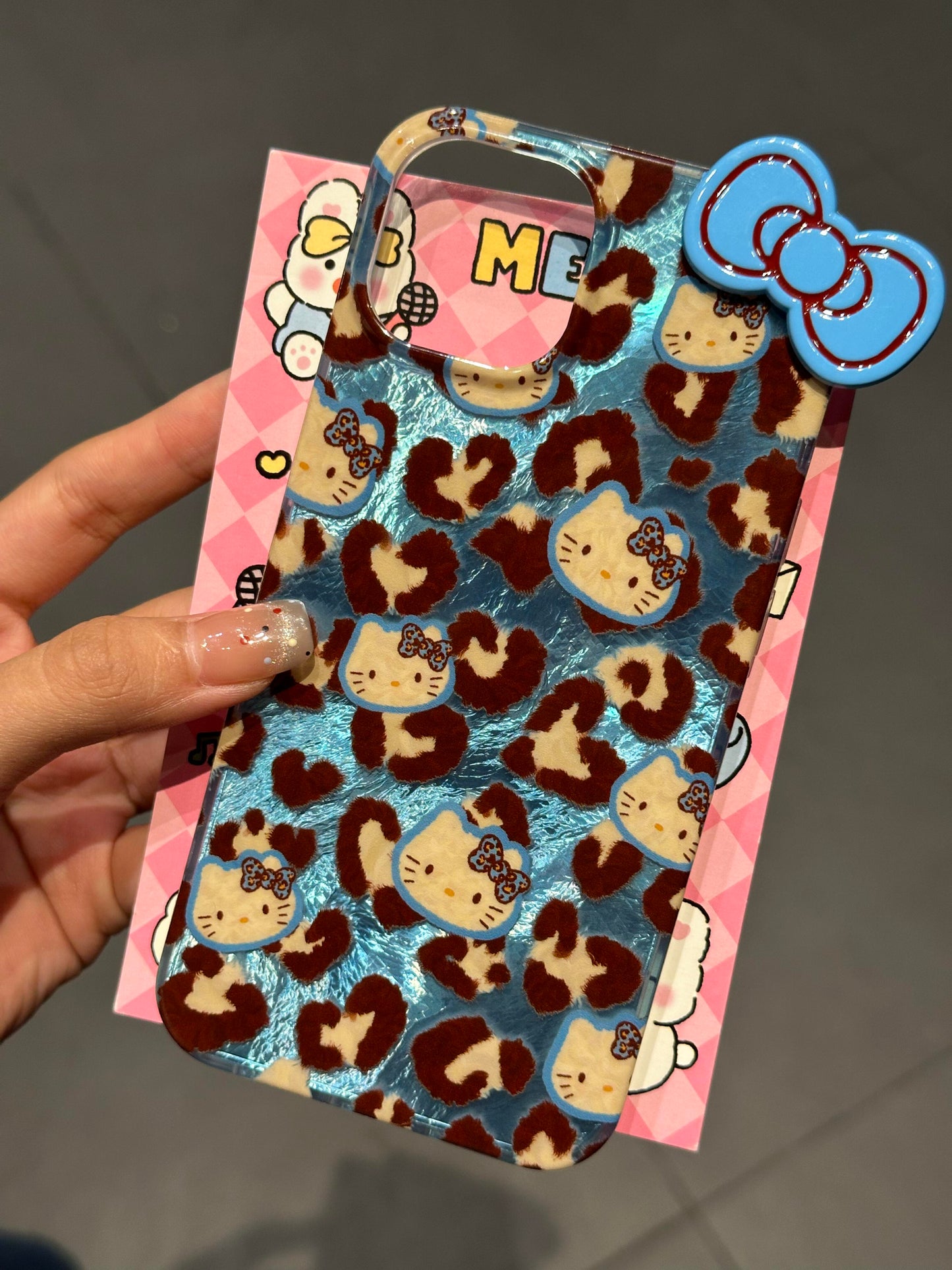 Kitty Blue Leopard Cute Kawaii Phone Case