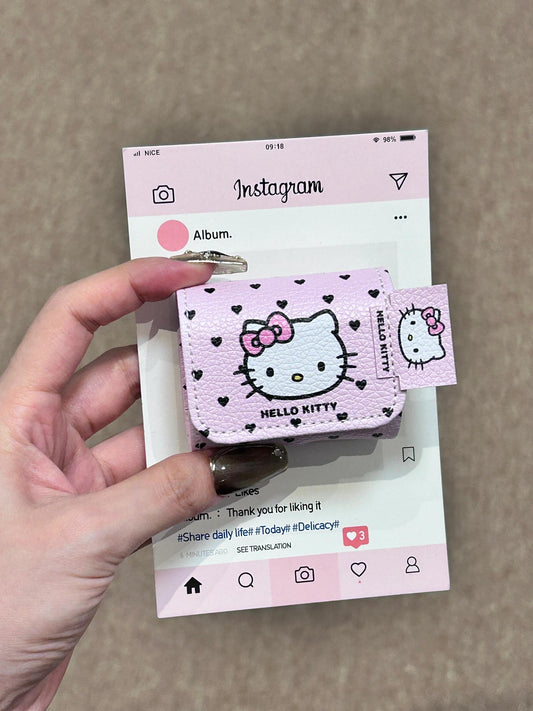 Kitty Pink Polka Dots Cute Kawaii AirPods Case