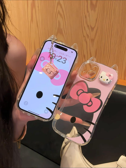 Cat's Ear Shape Kitty Pink Cute Kawaii Phone Case