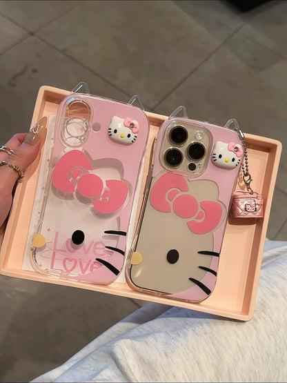 Cat's Ear Shape Kitty Pink Cute Kawaii Phone Case