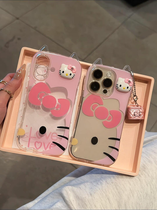Cat's Ear Shape Kitty Pink Cute Kawaii Phone Case