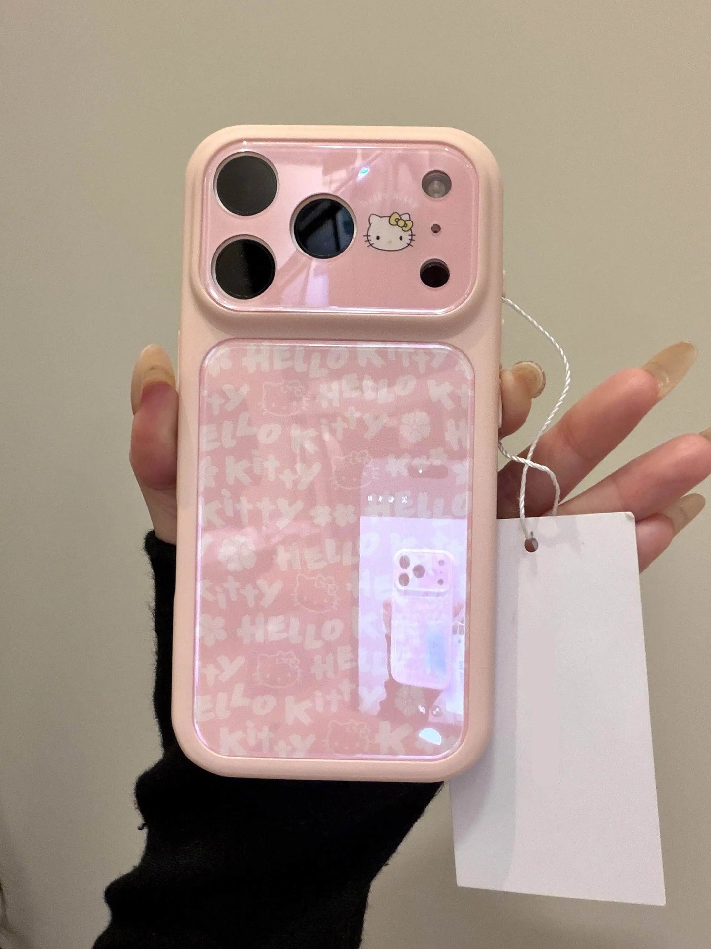 Cute Kitty Phone Case For iPhone 17 16 15 14 Pro Max Mirror Back Cover