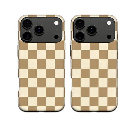 Neutral Checkerboard MagSafe iPhone Case Scratch-resistant Case for Samsung