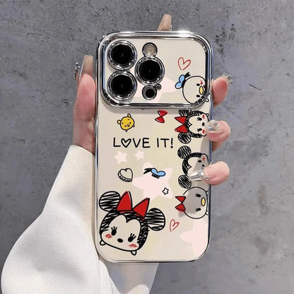 Kids Hand-drawn Sketches Cartoon Mick Mouse Plating iPhone Case