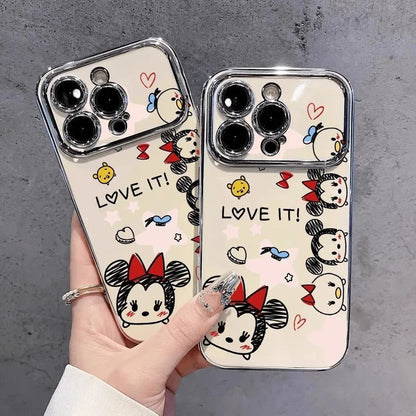 Kids Hand-drawn Sketches Cartoon Mick Mouse Plating iPhone Case