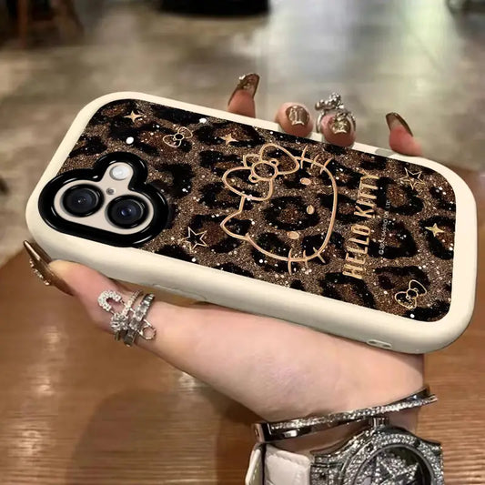 Kitty Leopard Shinny  Phone Case For iPhone