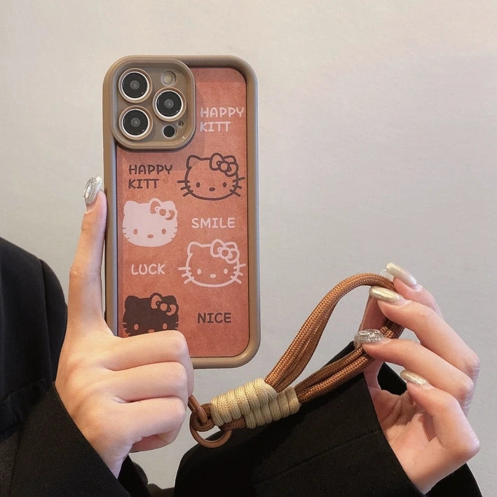 Coque souple en silicone antichoc avec cordon et motif léopard pour iPhone 17, 16, 15, 14, 13, 12, 11 Pro Max, X, XR, XS, 7, 8 Plus