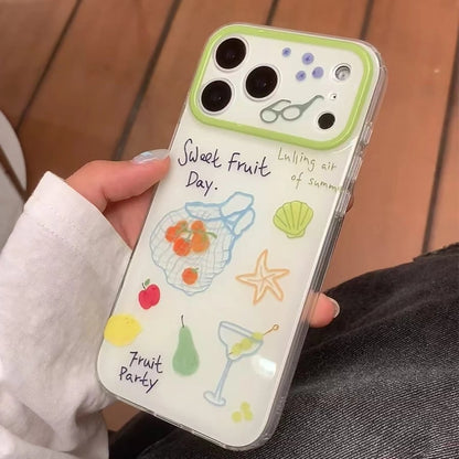 Lanyard Beaded Bracelets Fruit TPU iPhone Case