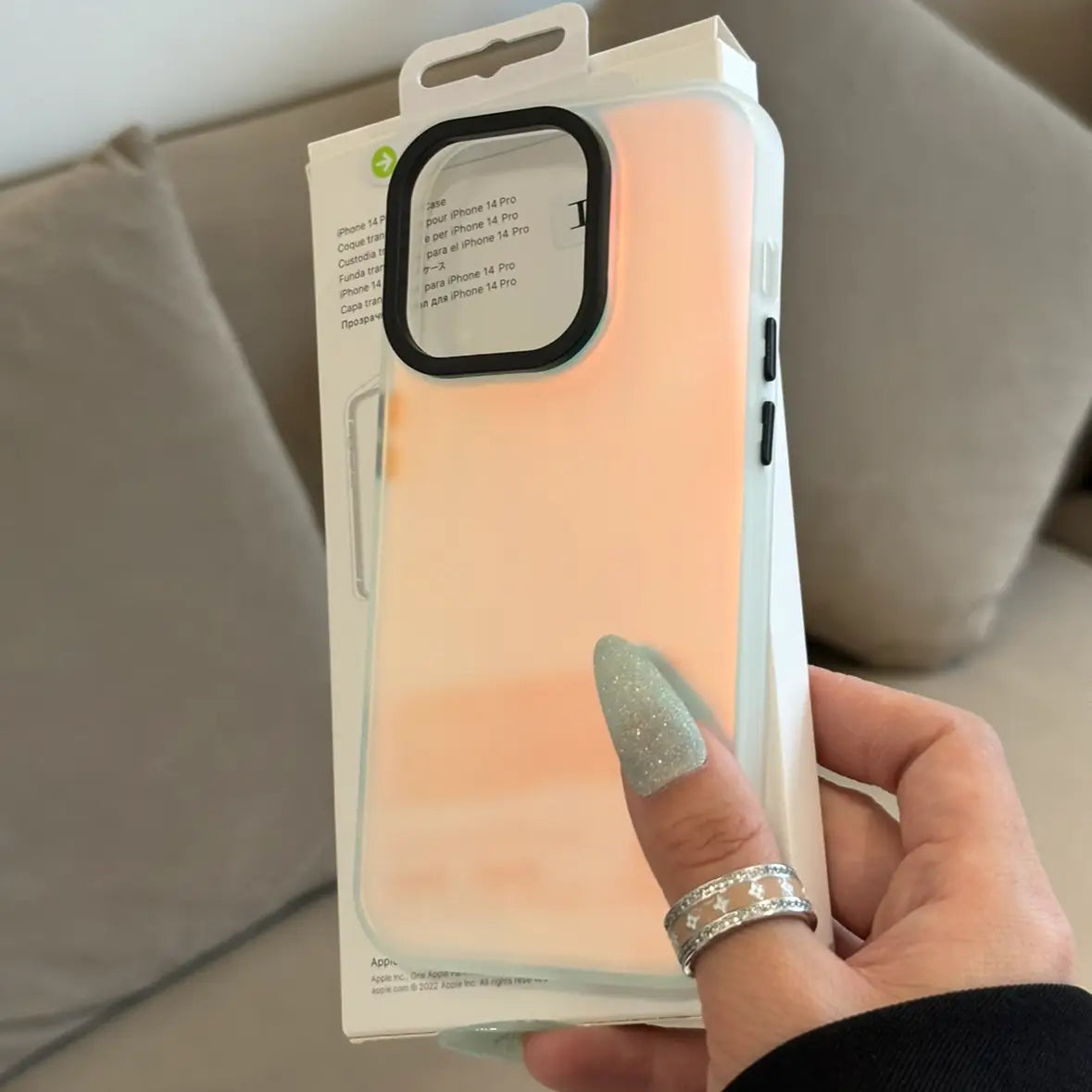 Laser Gradient Color Glitter Phone Case for iPhone