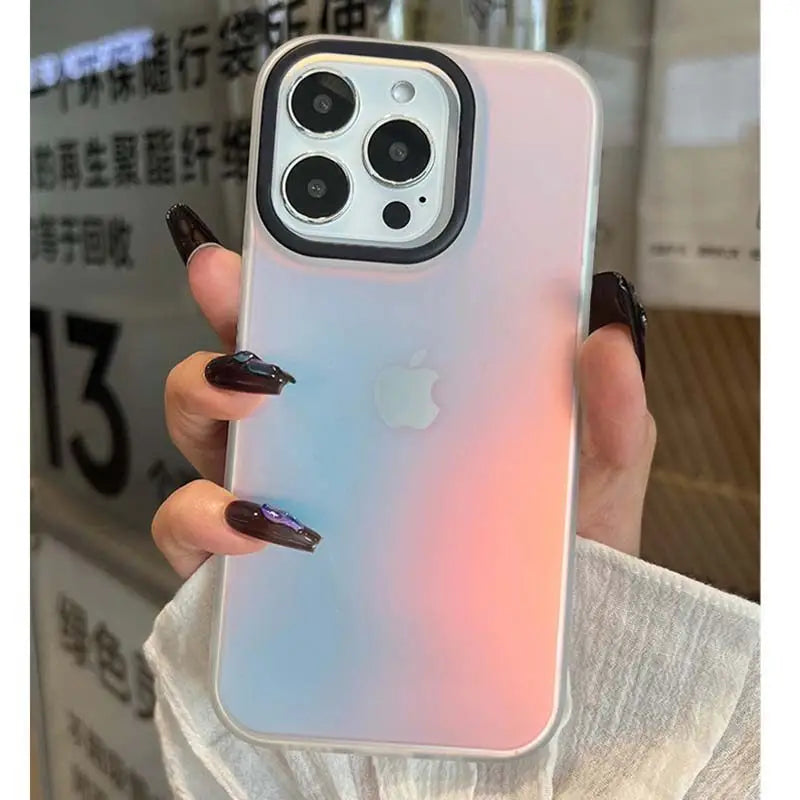Laser Gradient Color Glitter Phone Case for iPhone