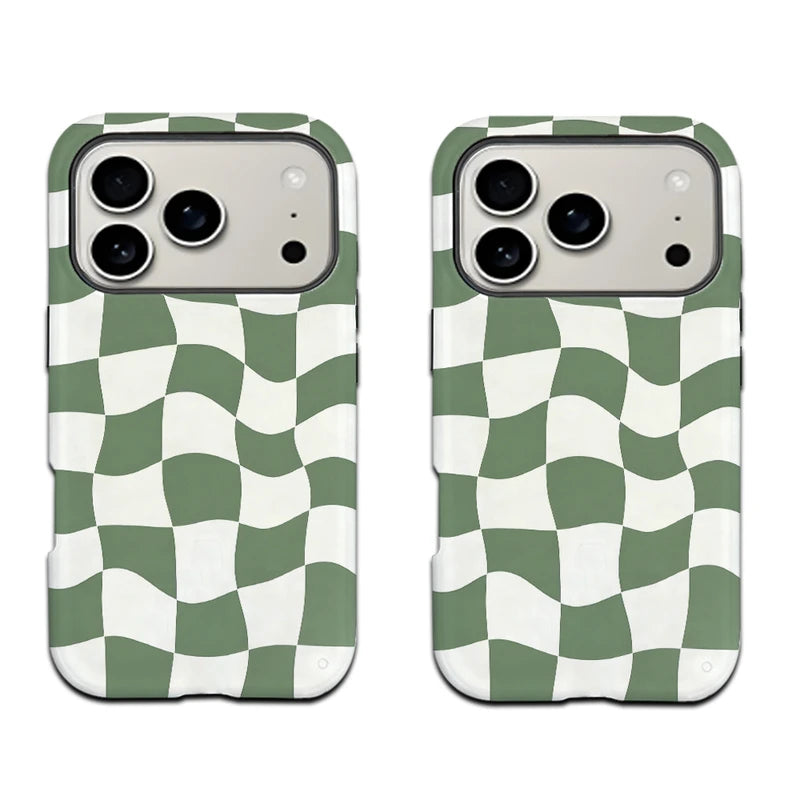 Neutral Checkerboard MagSafe iPhone Case Scratch-resistant Case for Samsung
