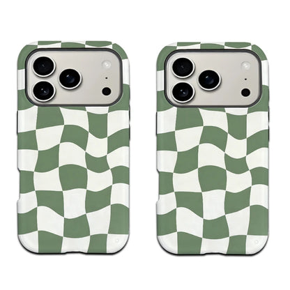 Neutral Checkerboard MagSafe iPhone Case Scratch-resistant Case for Samsung