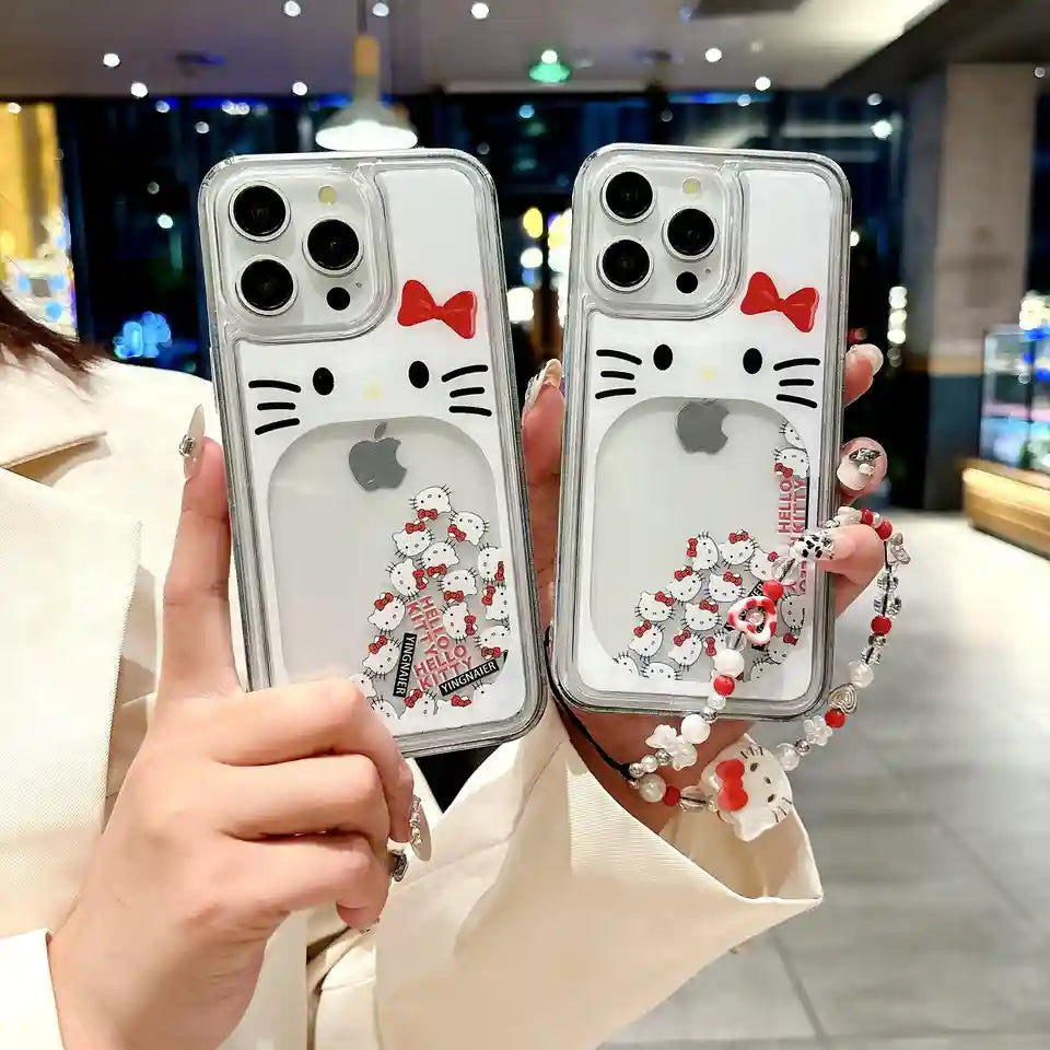 Liquid Quicksand Kitty Phone Case for iPhone