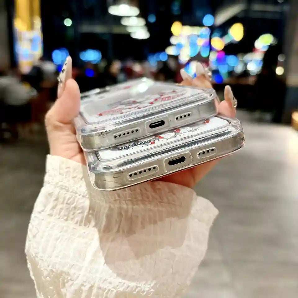 Liquid Quicksand Kitty Phone Case for iPhone