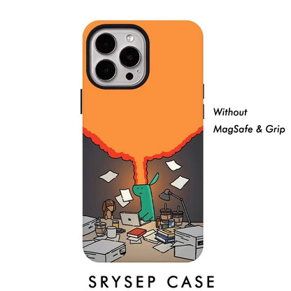 Matte Design Brainstorming iPhone Case Magnetic Phone Grip for MagSafe