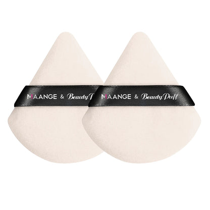 Maange 3Pcs Makeup Brushes 2Pcs Triangle Powder Puff Set Concealer Eye Shadow Makeup Brush Blending Cosmetic Beauty Tools