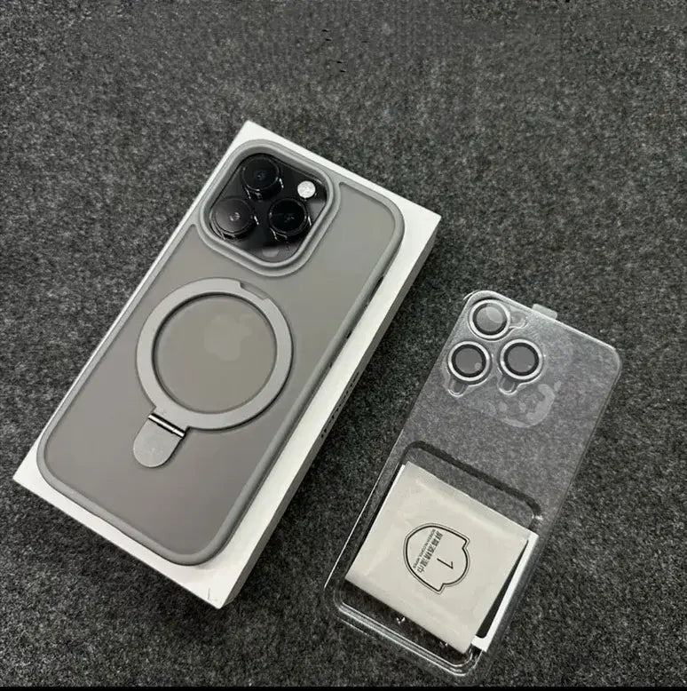 180° Rotating Grip Magsafe Phone Case For iPhone 17 16 15 14 13 12 11 Pro X Max 7 8 Plus With Free Lens Protector Magnetic Cover