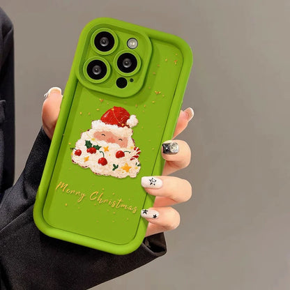 Coque de téléphone en silicone Père Noël pour iPhone