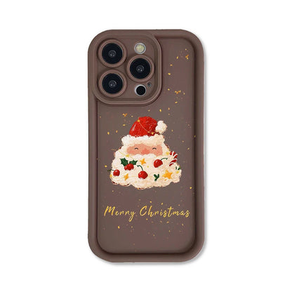 Coque de téléphone en silicone Père Noël pour iPhone