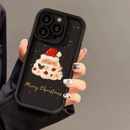 Coque de téléphone en silicone Père Noël pour iPhone