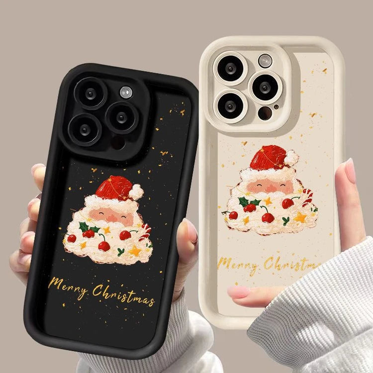 Coque de téléphone en silicone Père Noël pour iPhone