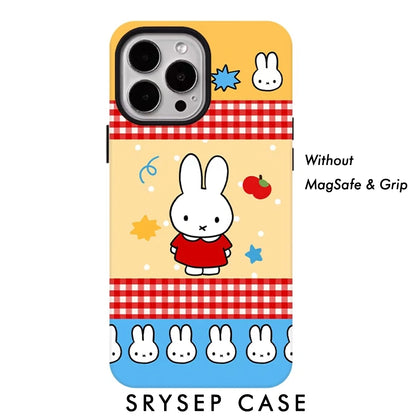 Miffy Rabbit Design Matte iPhone Case Magnetic Phone Grip for MagSafe