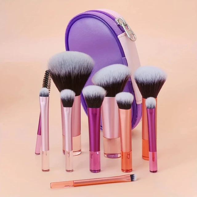 Mini Makeup Brushes Set Mirror Soft Fluffy for Cosmetics Foundation Powder Eyeshadow Kabuki Blending Makeup Brush Beauty Tool