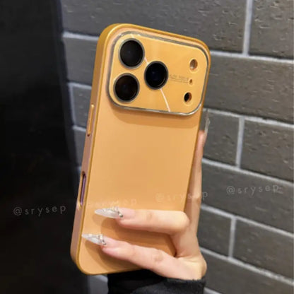 Minimalist Style Glass Phone Case for iPhone Lens Protector Back Cover